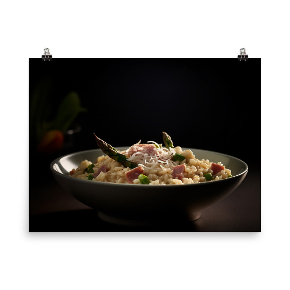 Parma Ham and Asparagus Risotto photo paper poster - Posterfy.AI