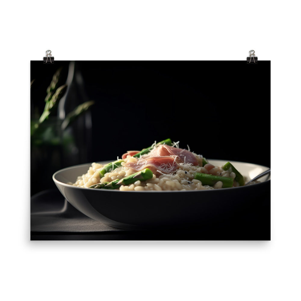 Parma Ham and Asparagus Risotto photo paper poster - Posterfy.AI
