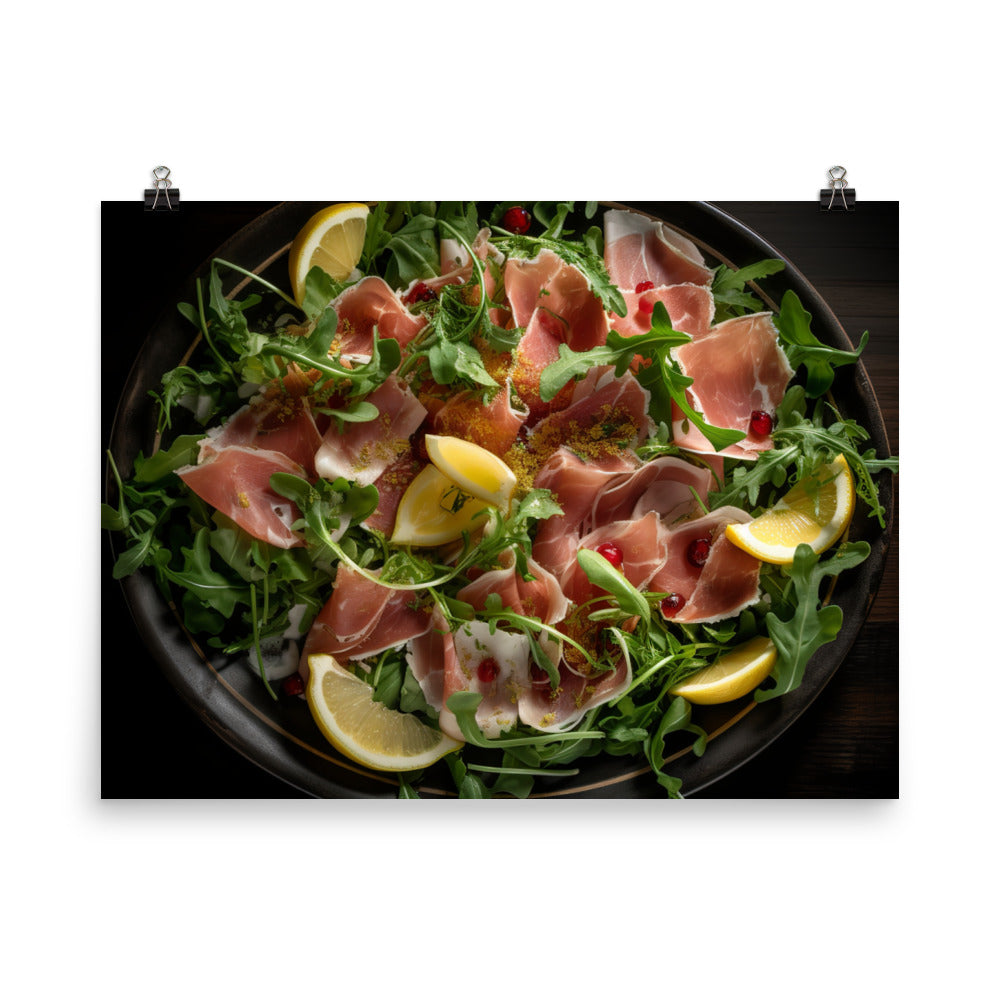 Parma Ham and Arugula Salad photo paper poster - Posterfy.AI