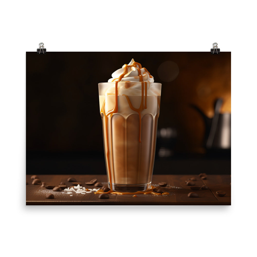 Coffee Caramel Milkshake photo paper poster - Posterfy.AI