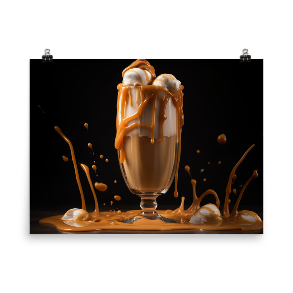 Salted Caramel Milkshake photo paper poster - Posterfy.AI