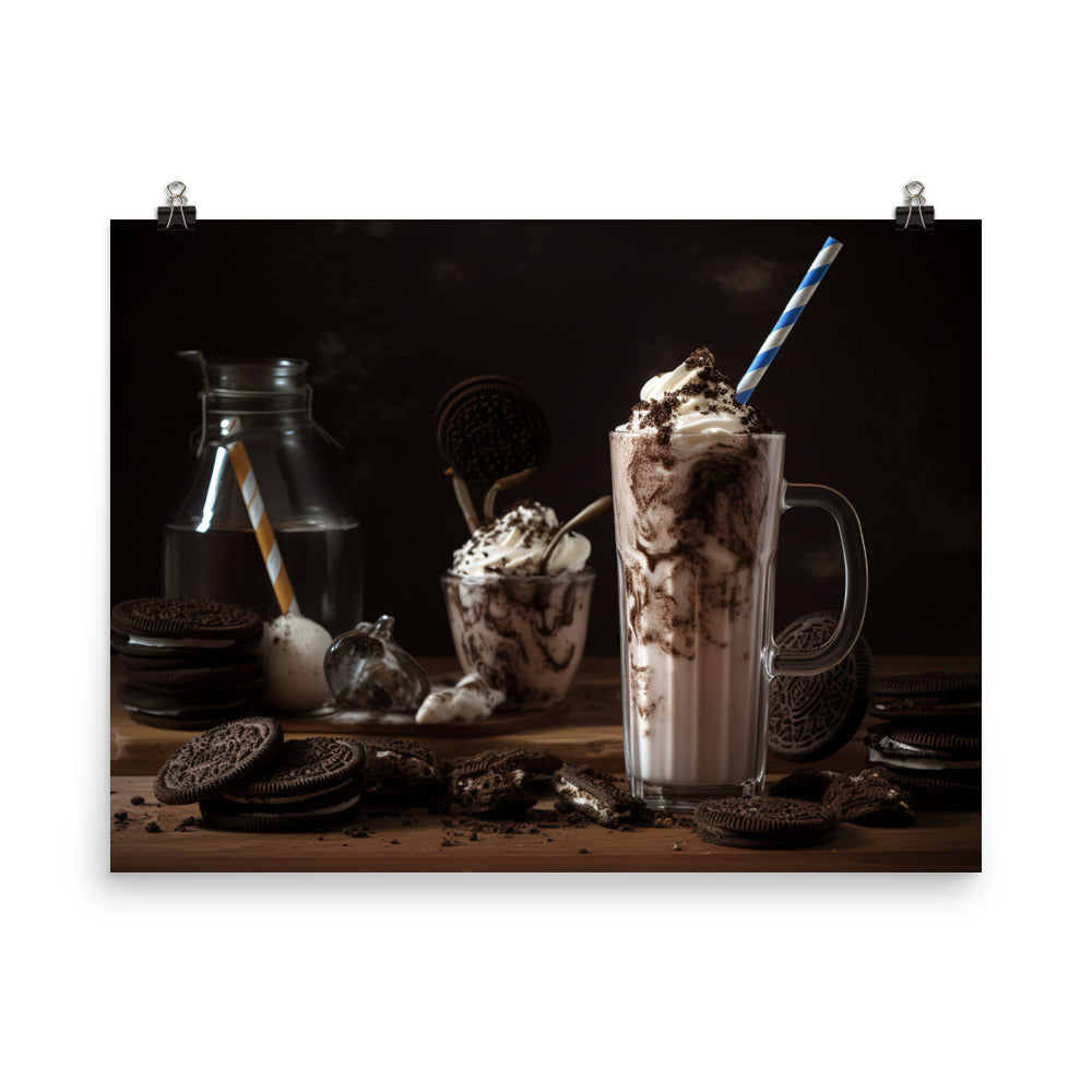 Cookies and cream Milkshake photo paper poster - Posterfy.AI