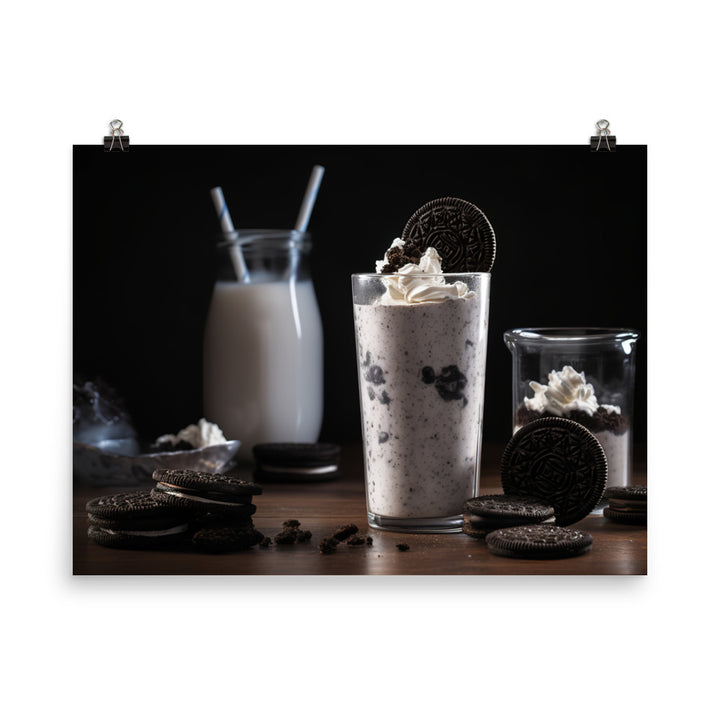 Cookies and cream Milkshake photo paper poster - Posterfy.AI