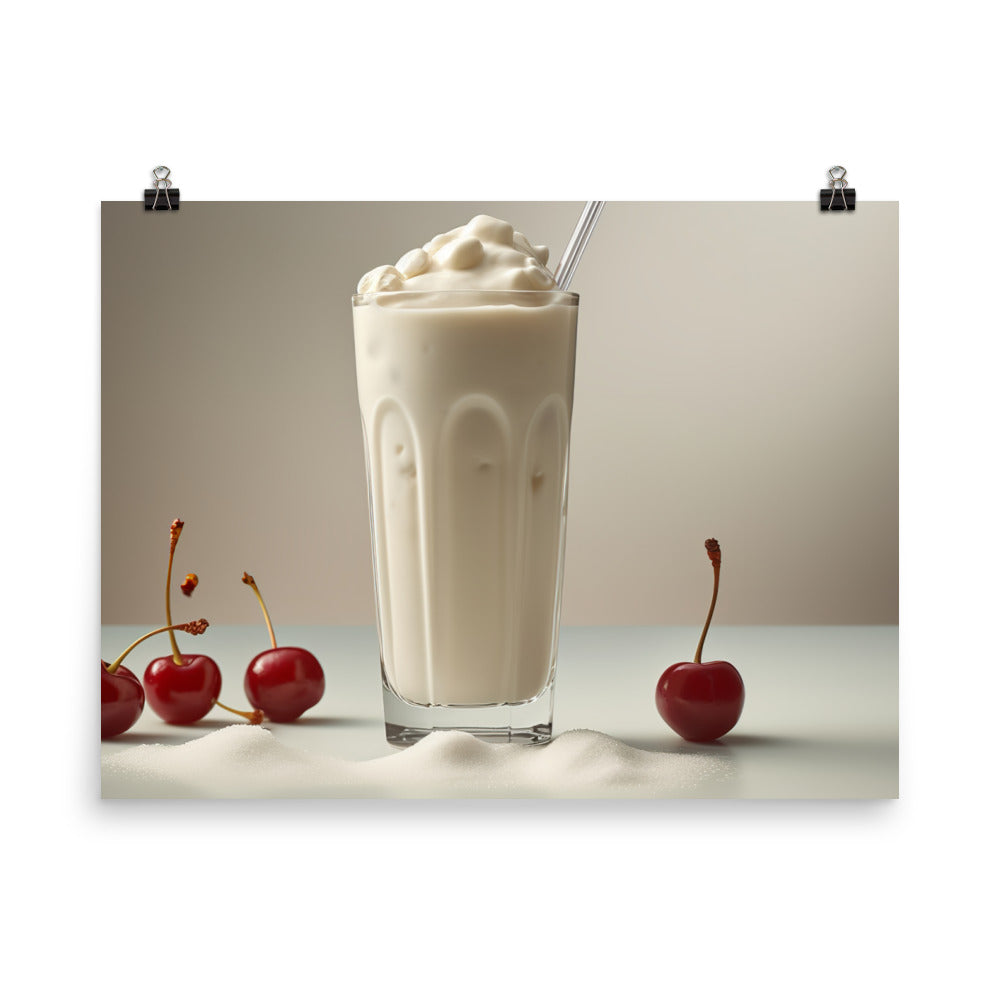 Classic vanilla milkshake photo paper poster - Posterfy.AI