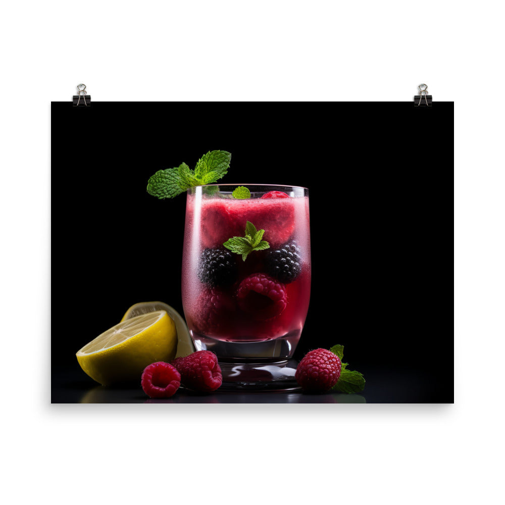 Mixed berry smoothie photo paper poster - Posterfy.AI