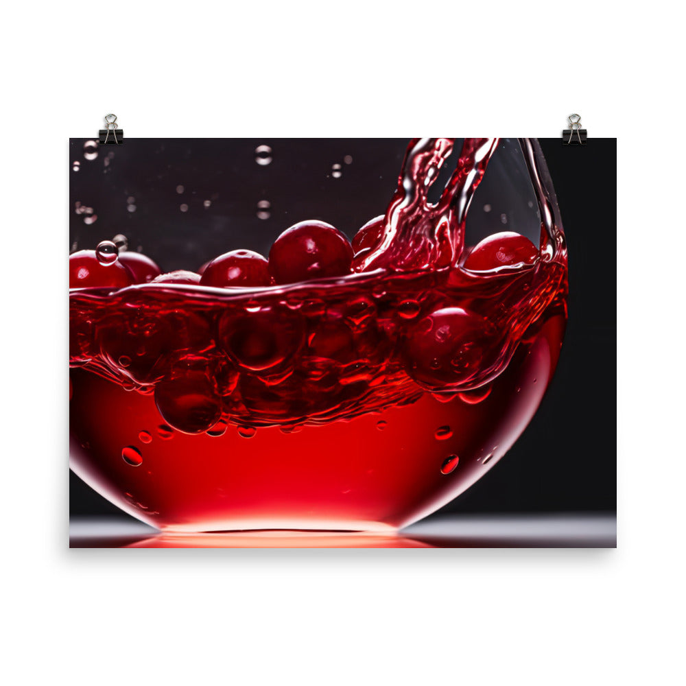 Freshly squeezed cranberry juice photo paper poster - Posterfy.AI