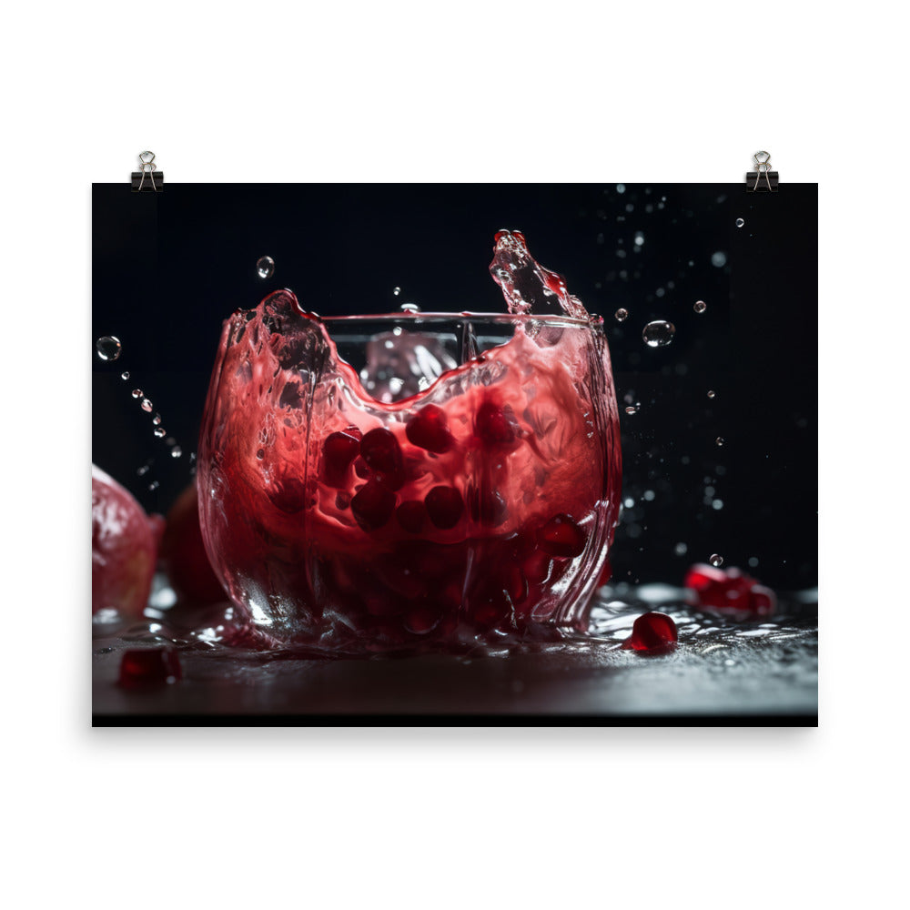 Pomegranate juice photo paper poster - Posterfy.AI