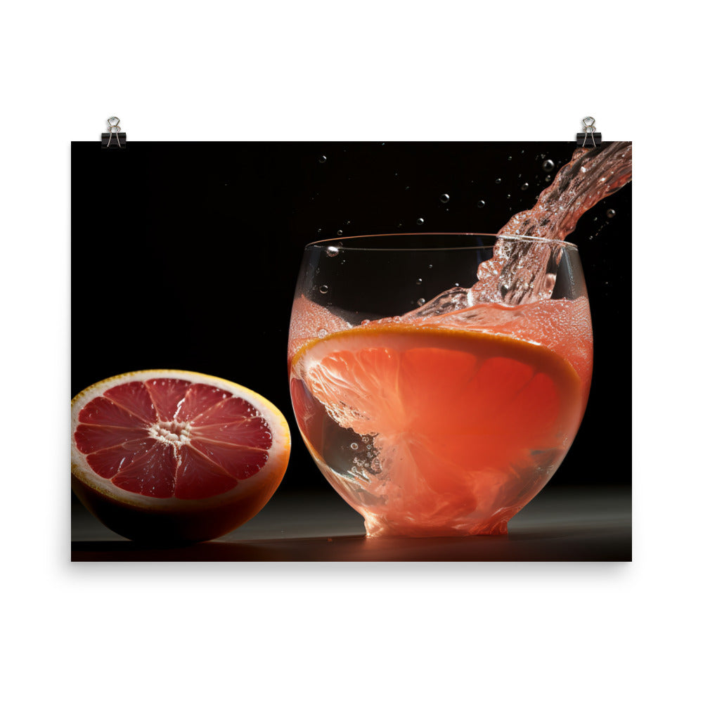 Grapefruit juice photo paper poster - Posterfy.AI