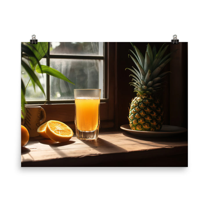 Pineapple juice photo paper poster - Posterfy.AI