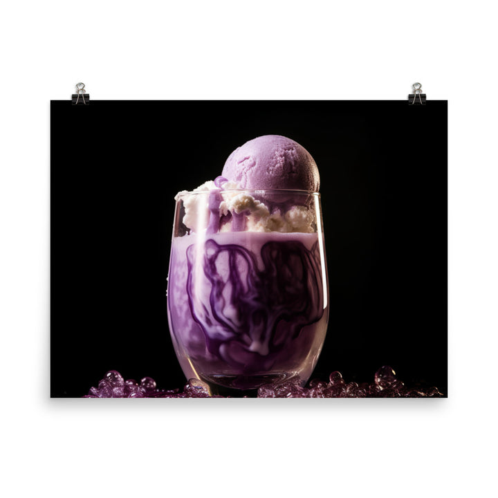 Grape Soda Ice Cream Float photo paper poster - Posterfy.AI