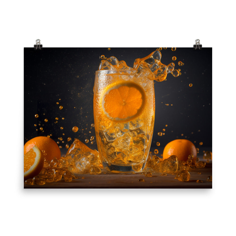 Orange soda photo paper poster - Posterfy.AI