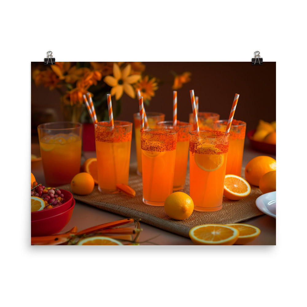 Orange Fizz Fiesta photo paper poster - Posterfy.AI