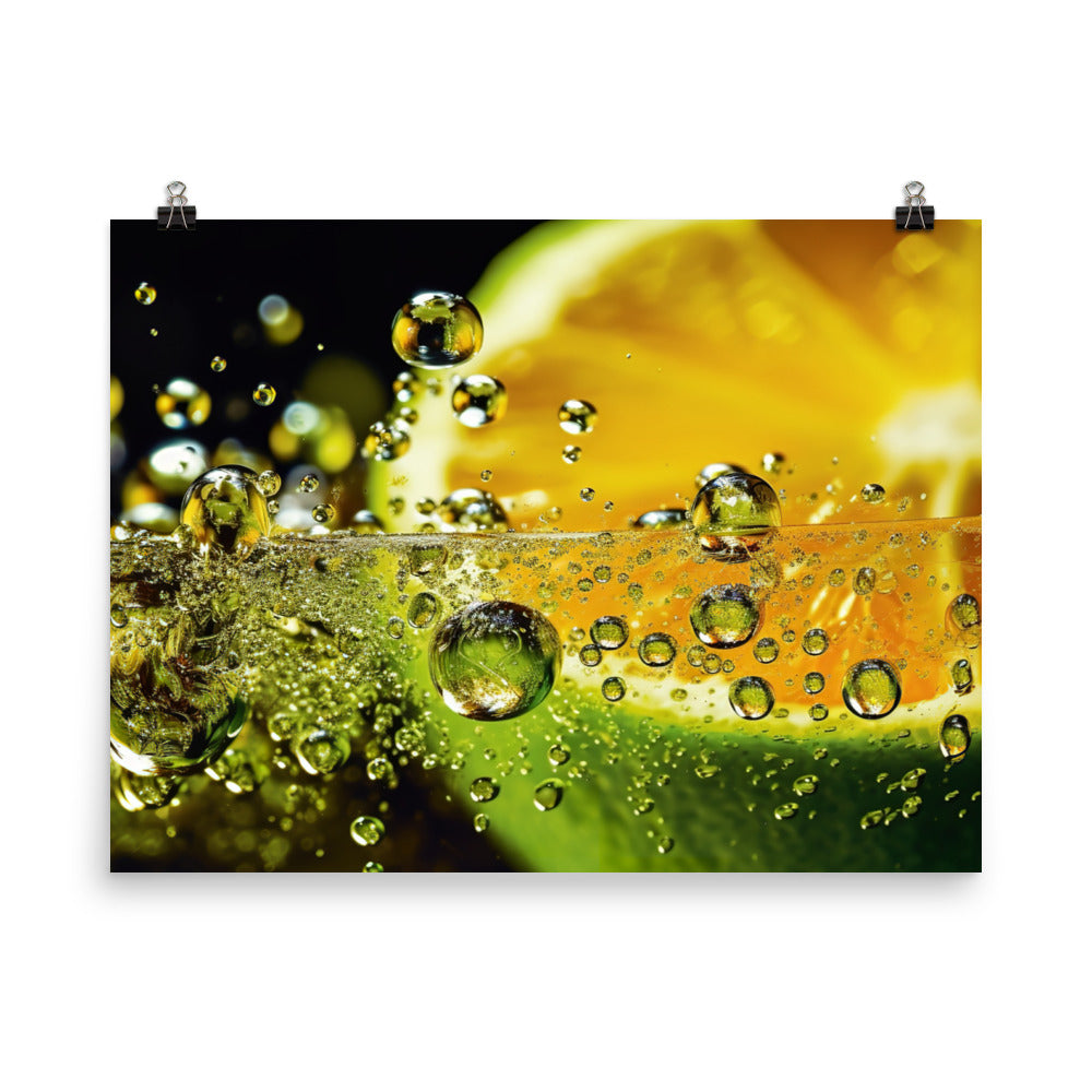Sparkling Lemon Lime Symphony photo paper poster - Posterfy.AI