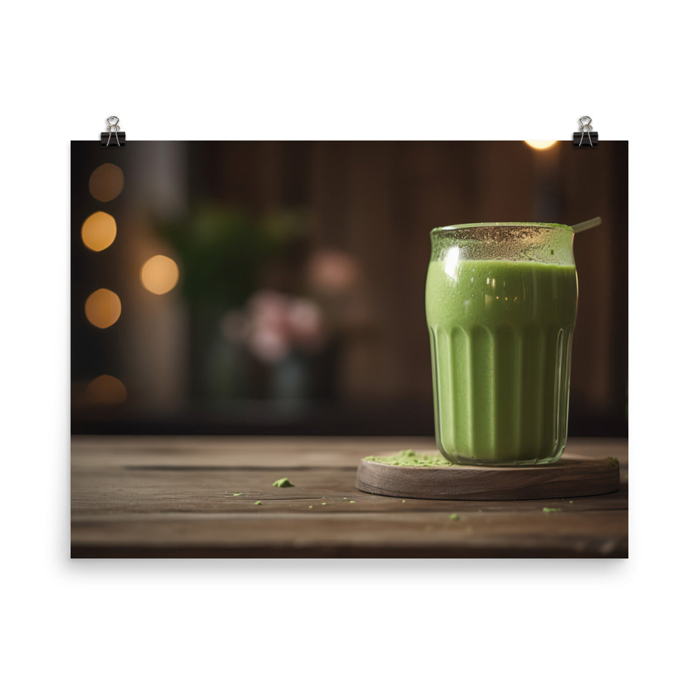 Matcha Smoothie photo paper poster - Posterfy.AI