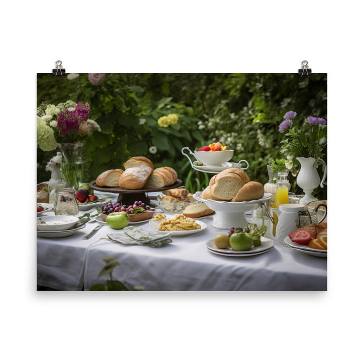 Garden Tea Party photo paper poster - Posterfy.AI