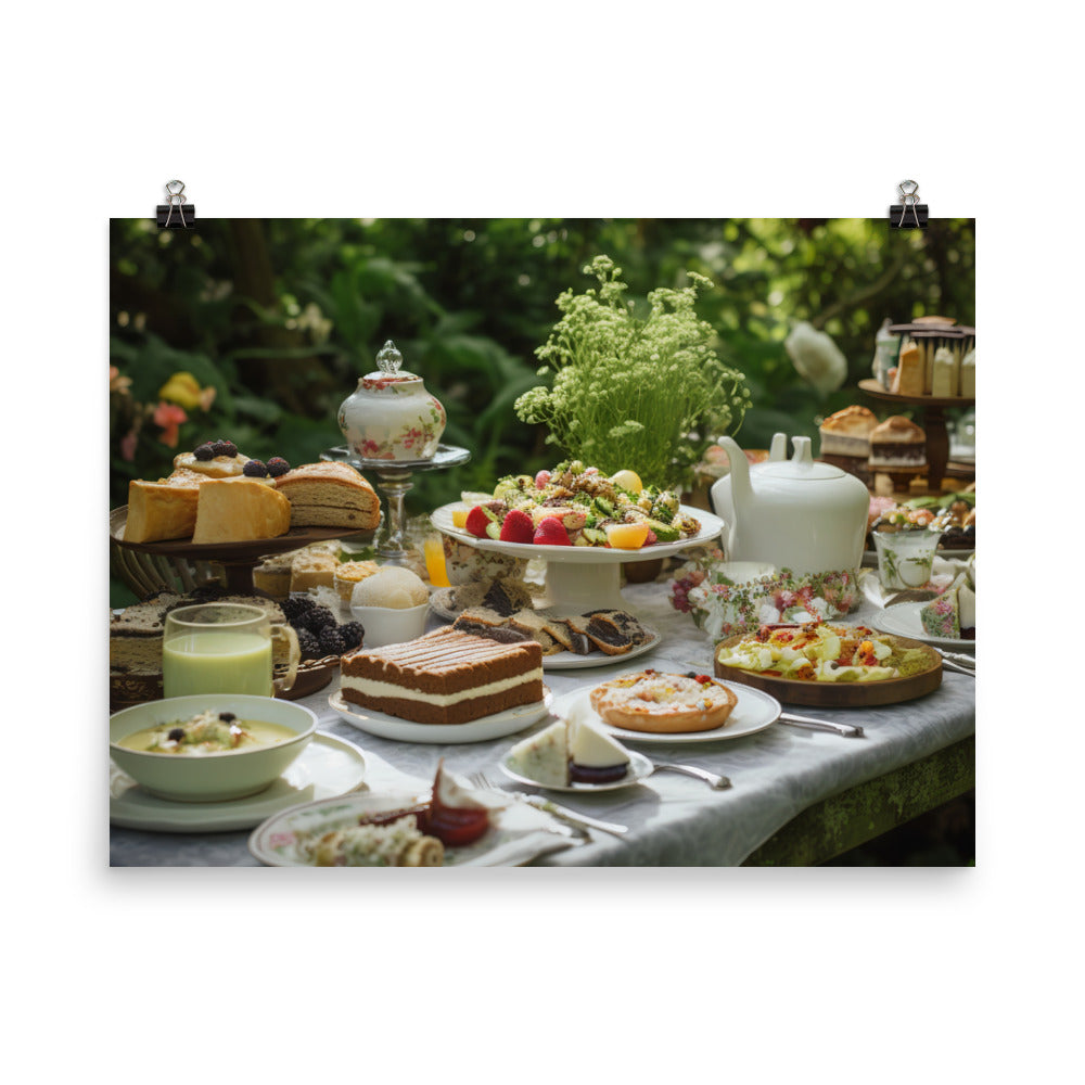 Garden Tea Party photo paper poster - Posterfy.AI