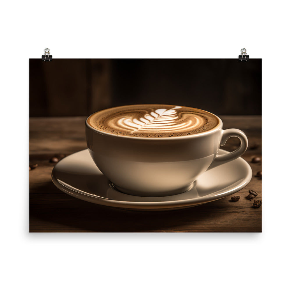 Smooth and Velvety Flat White photo paper poster - Posterfy.AI