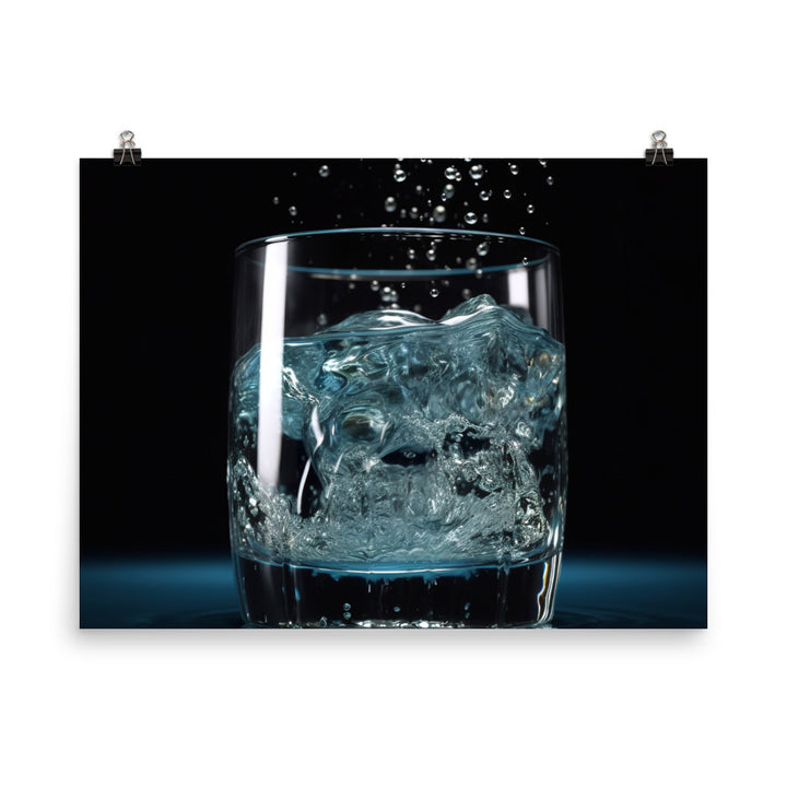 Stay Hydrated with Crisp, Clear Water photo paper poster - Posterfy.AI