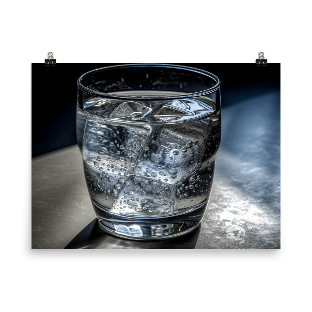 A cool glass of water photo paper poster - Posterfy.AI