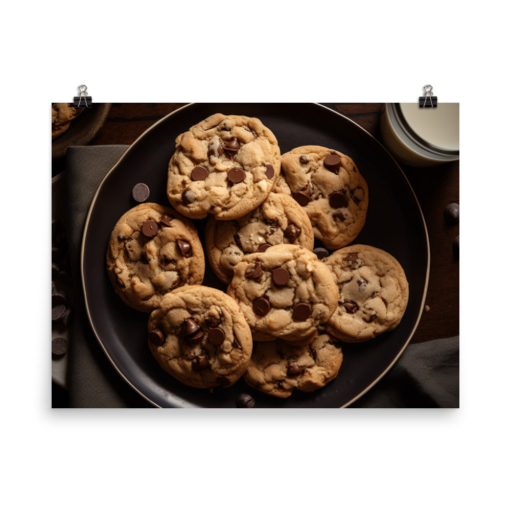 Melt in Your Mouth Chocolate Chip Cookies photo paper poster - Posterfy.AI