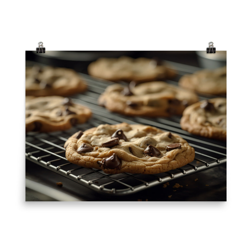 Chewy Chocolate Chip Cookies photo paper poster - Posterfy.AI