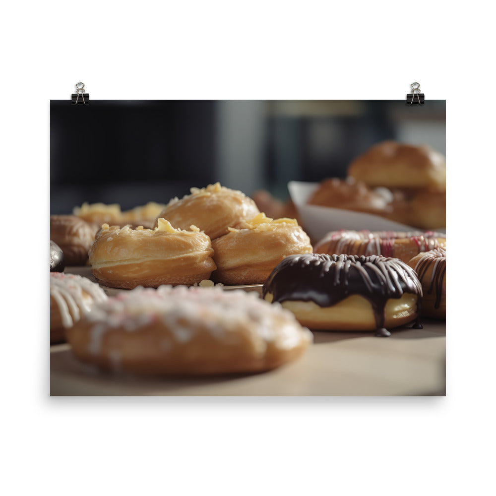 Decadent Pastries and Donuts photo paper poster - Posterfy.AI