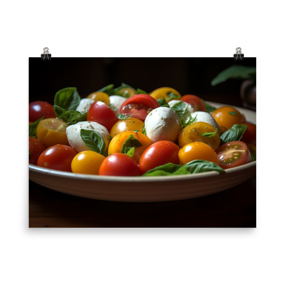 Tomato and Mozzarella Salad photo paper poster - Posterfy.AI