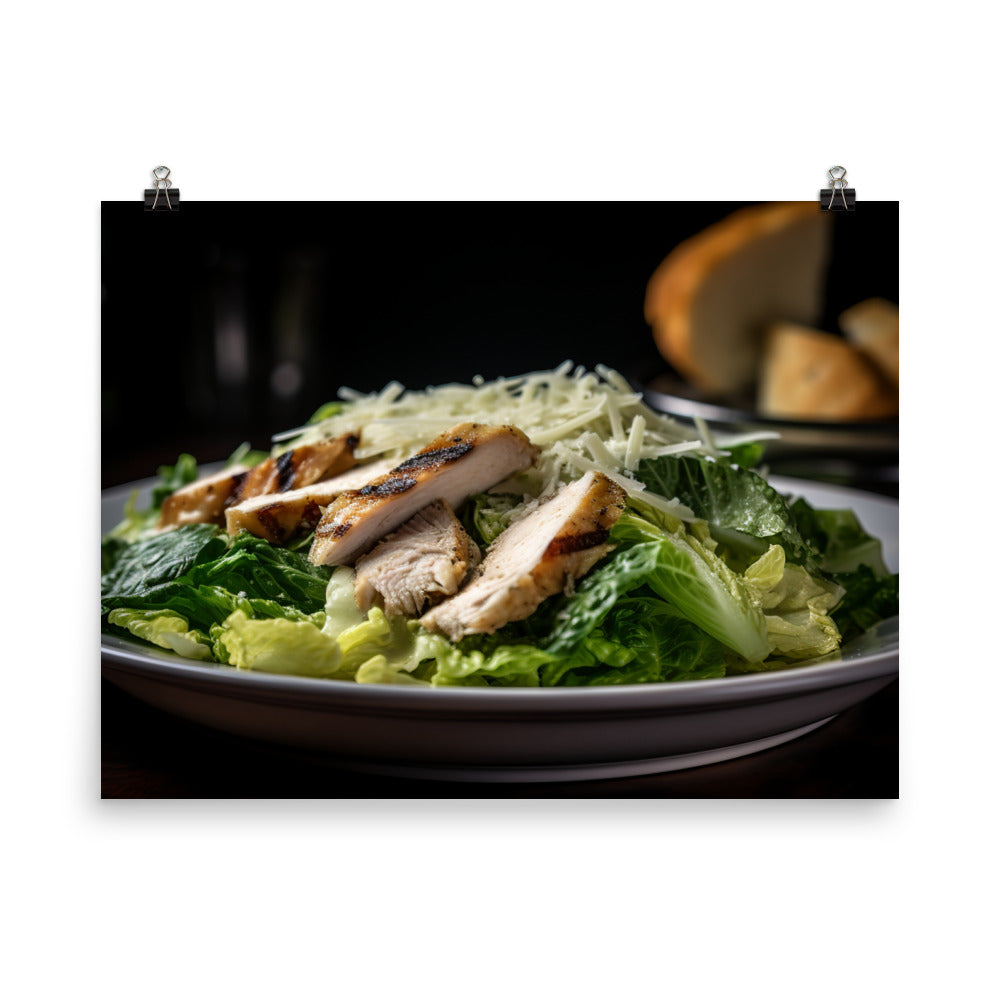 Grilled Chicken Caesar photo paper poster - Posterfy.AI