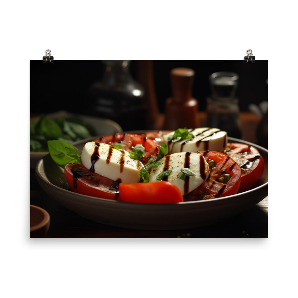 Grilled Caprese Salad photo paper poster - Posterfy.AI