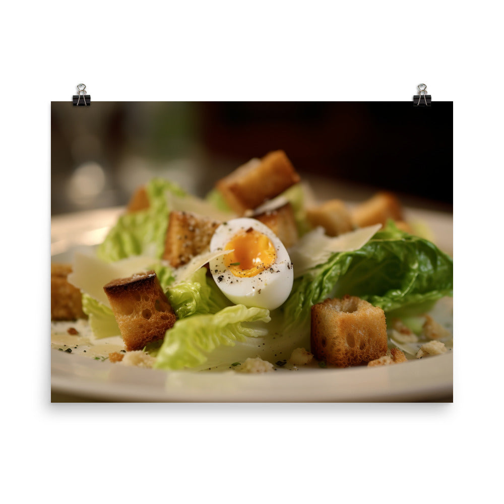 Classic Caesar Salad photo paper poster - Posterfy.AI