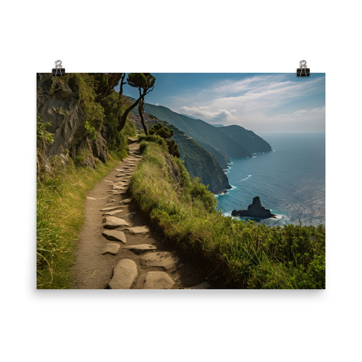 Trails of the Cinque Terre photo paper poster - Posterfy.AI