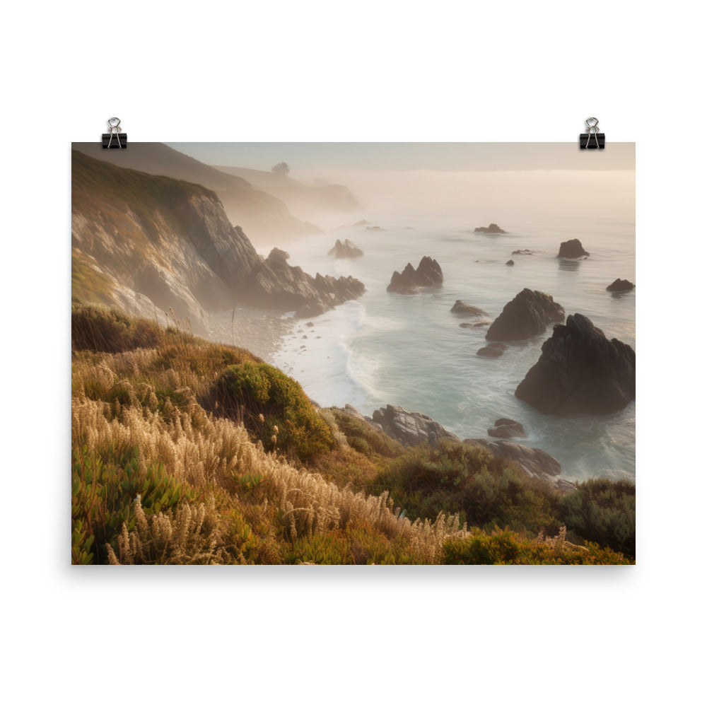 Ethereal Atmosphere of Big Sur photo paper poster - Posterfy.AI