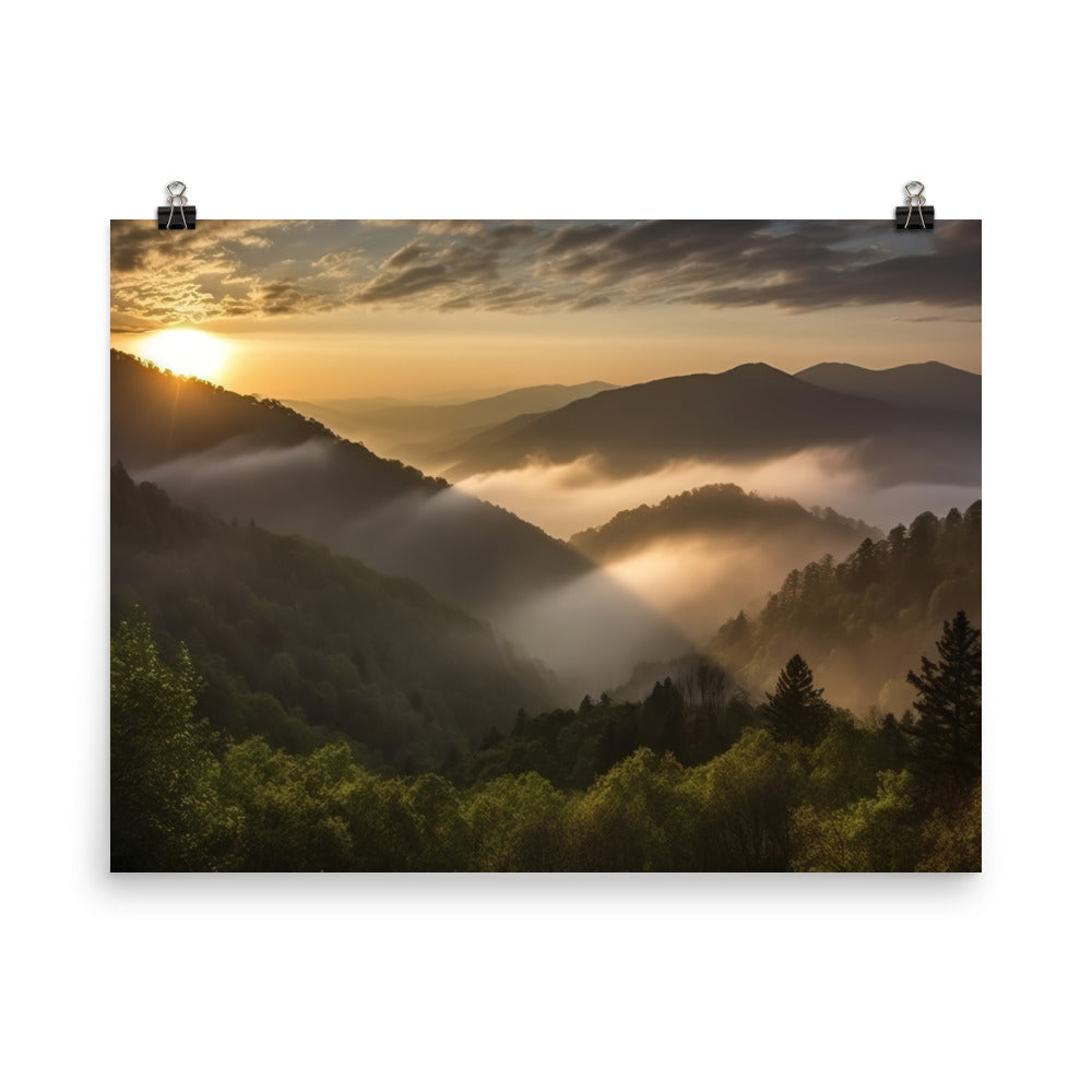 Great Smoky Mountains photo  paper poster - Posterfy.AI