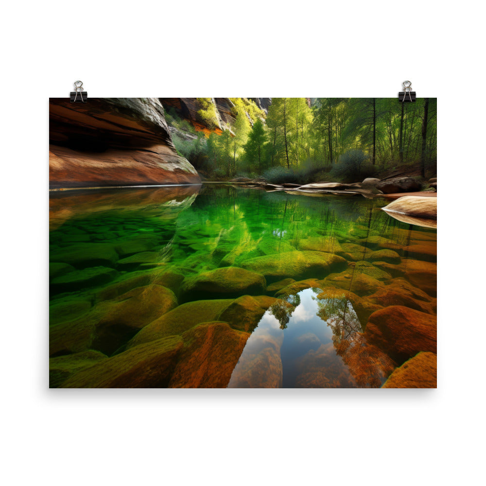 Unveiling Oasis Like Serenity in Zion photo paper poster - Posterfy.AI