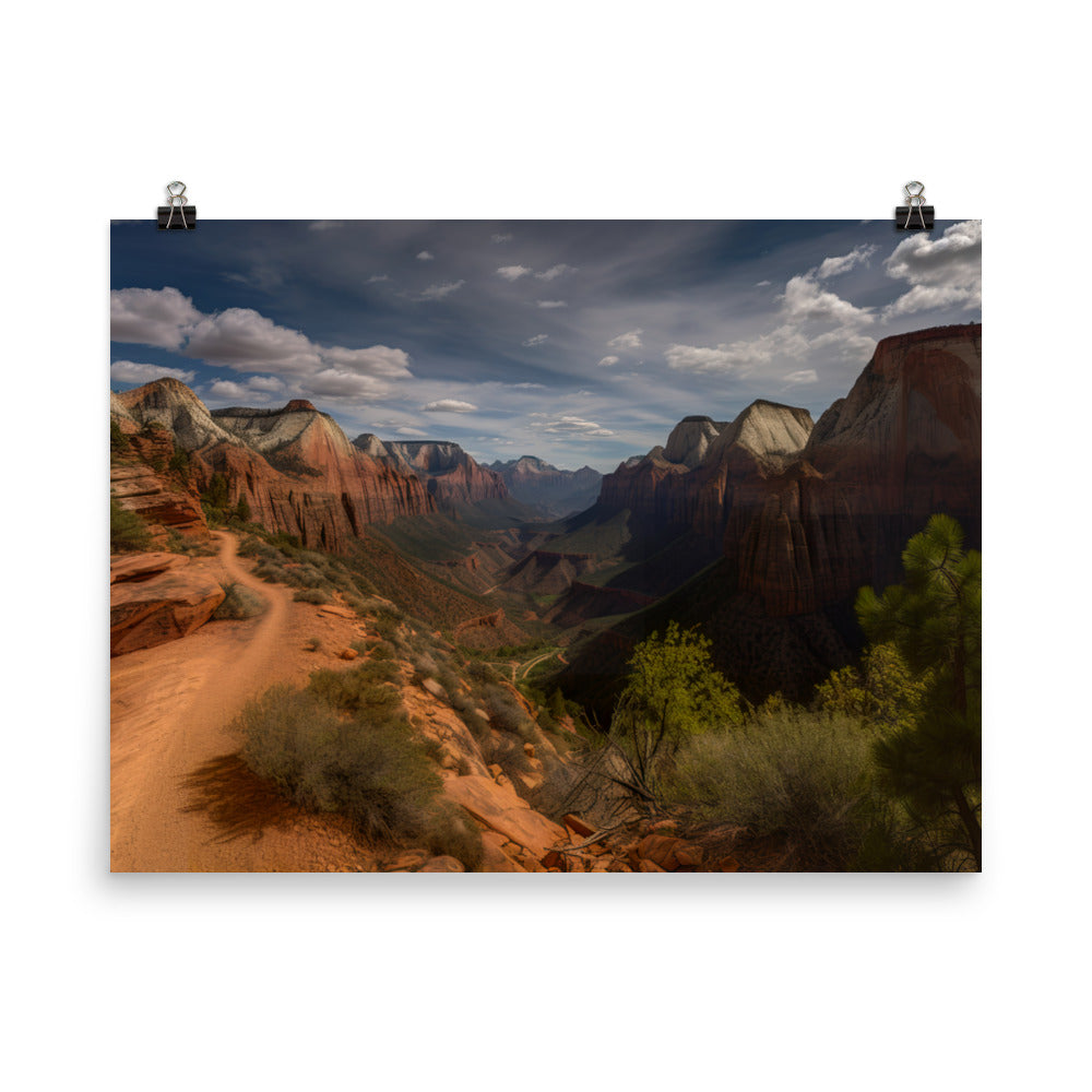 Frame the Vastness of Zions Scenic Beauty photo paper poster - Posterfy.AI