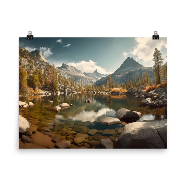 Yosemites Pristine Alpine Lakes photo paper poster - Posterfy.AI