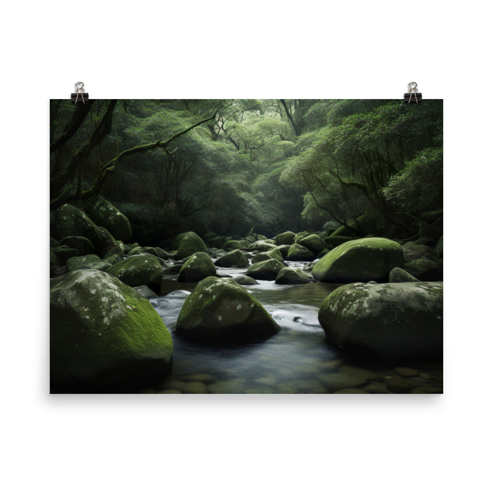 Yakushimas Forest Streams photo  paper poster - Posterfy.AI