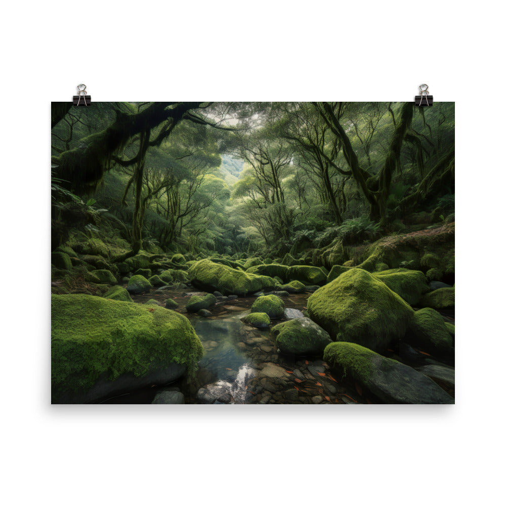 Verdant Beauty of Yakushima photo  paper poster - Posterfy.AI