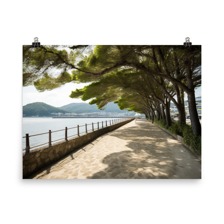 Stroll Along Amanohashidates Promenade photo  paper poster - Posterfy.AI