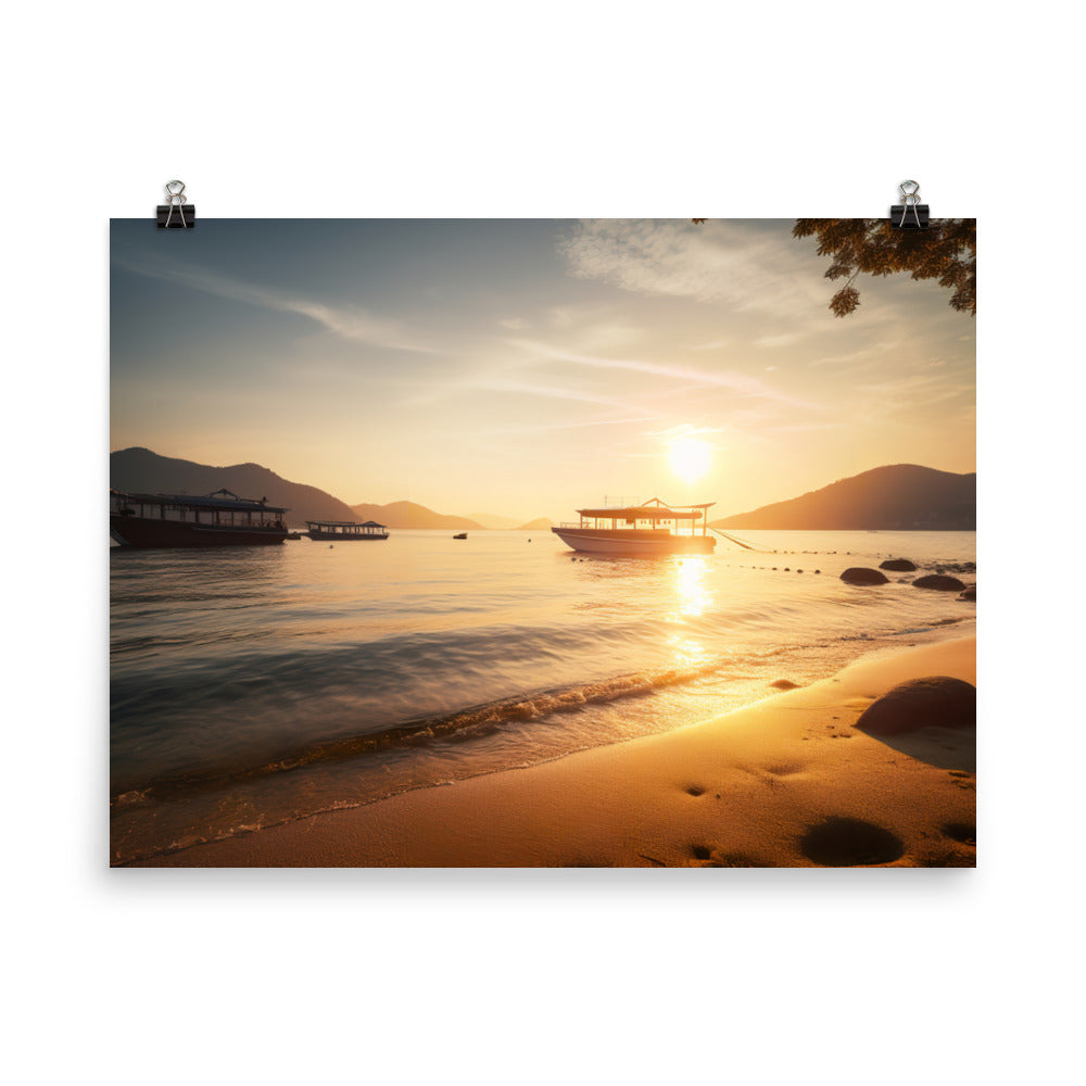 Golden Hours at Amanohashidate photo  paper poster - Posterfy.AI