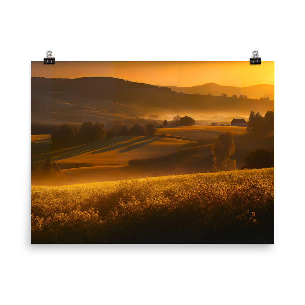 Bieis Scenic Splendor at Sunset photo  paper poster - Posterfy.AI