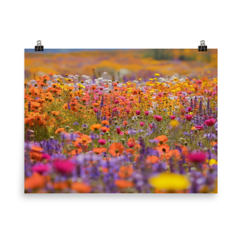 Bieis Colorful Fields in Bloom photo  paper poster - Posterfy.AI