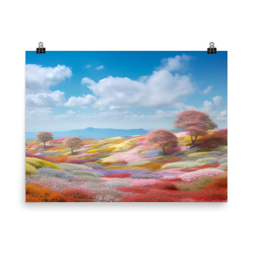 Hitachi Seaside Parks Blossoming Landscape photo  paper poster - Posterfy.AI