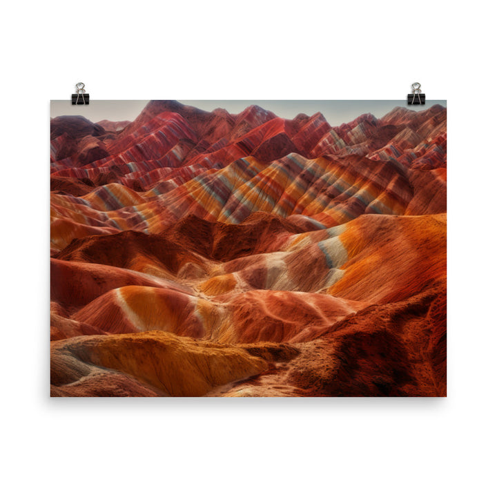 Surreal Beauty of Zhangye Danxia Landform photo paper poster - Posterfy.AI