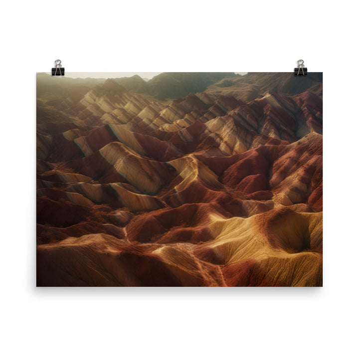 Dynamic Textures of Zhangye Danxia Landform photo paper poster - Posterfy.AI