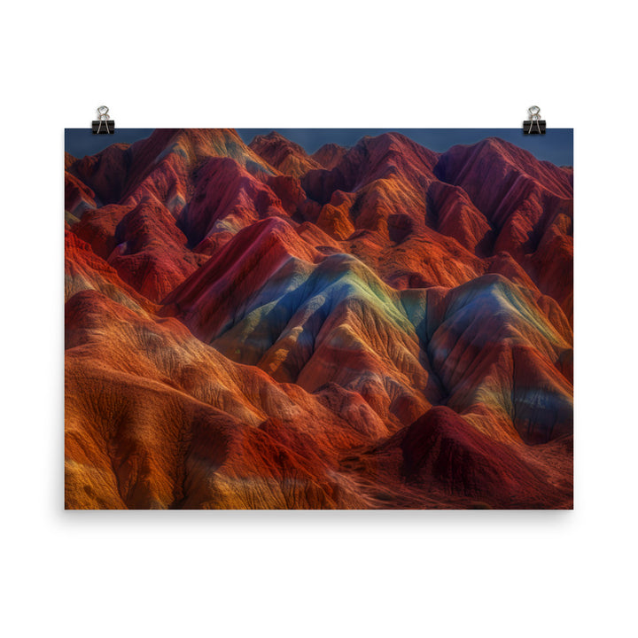 Dynamic Textures of Zhangye Danxia Landform photo paper poster - Posterfy.AI