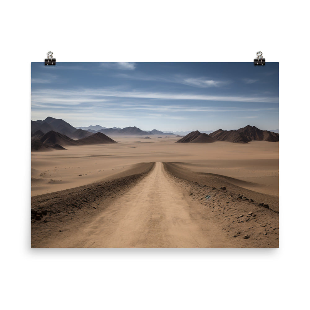Vastness of the Gobi Desert photo paper poster - Posterfy.AI