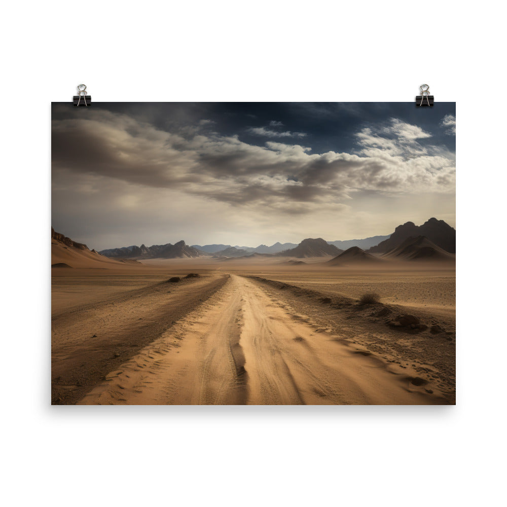 Vastness of the Gobi Desert photo paper poster - Posterfy.AI