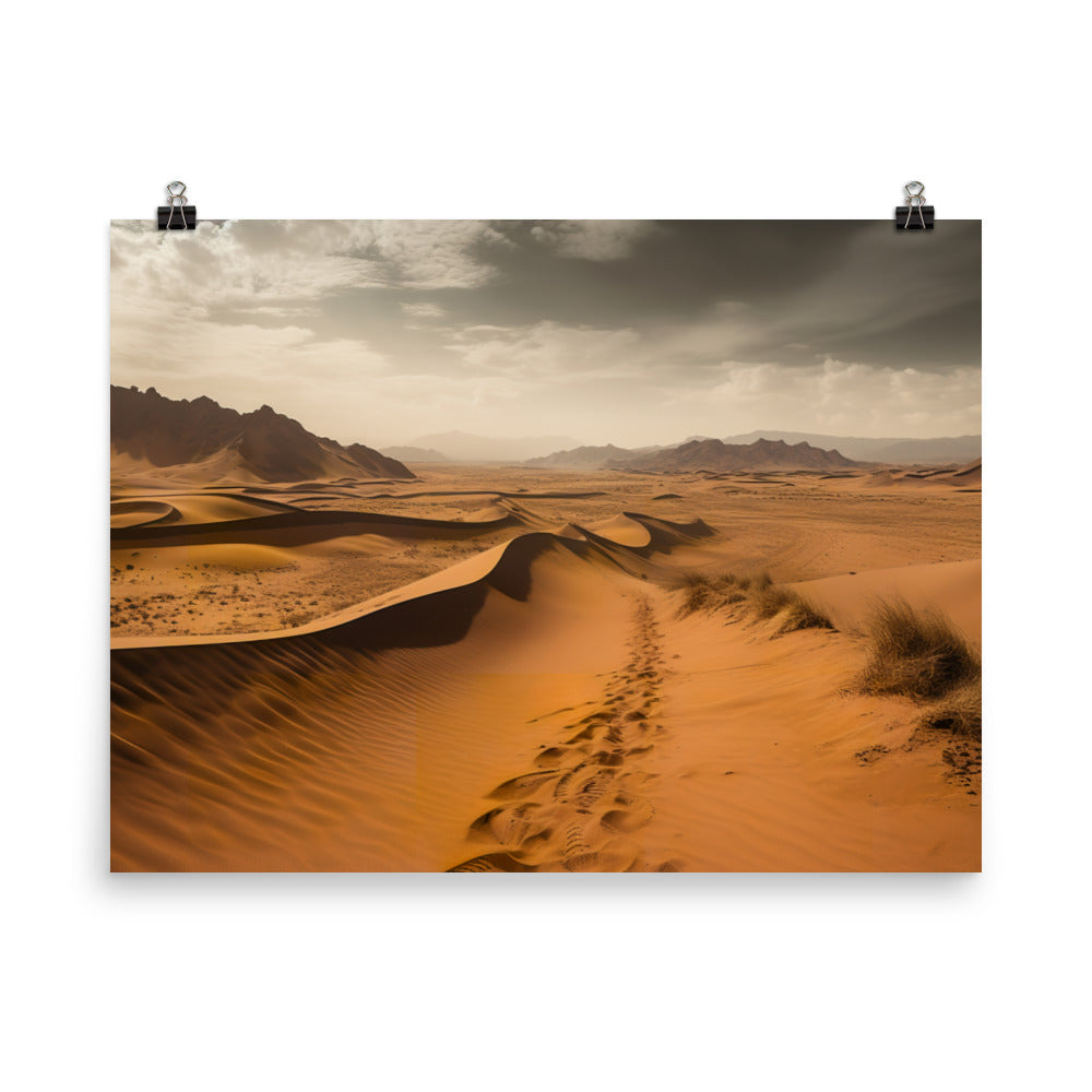 Vastness of the Gobi Desert photo paper poster - Posterfy.AI