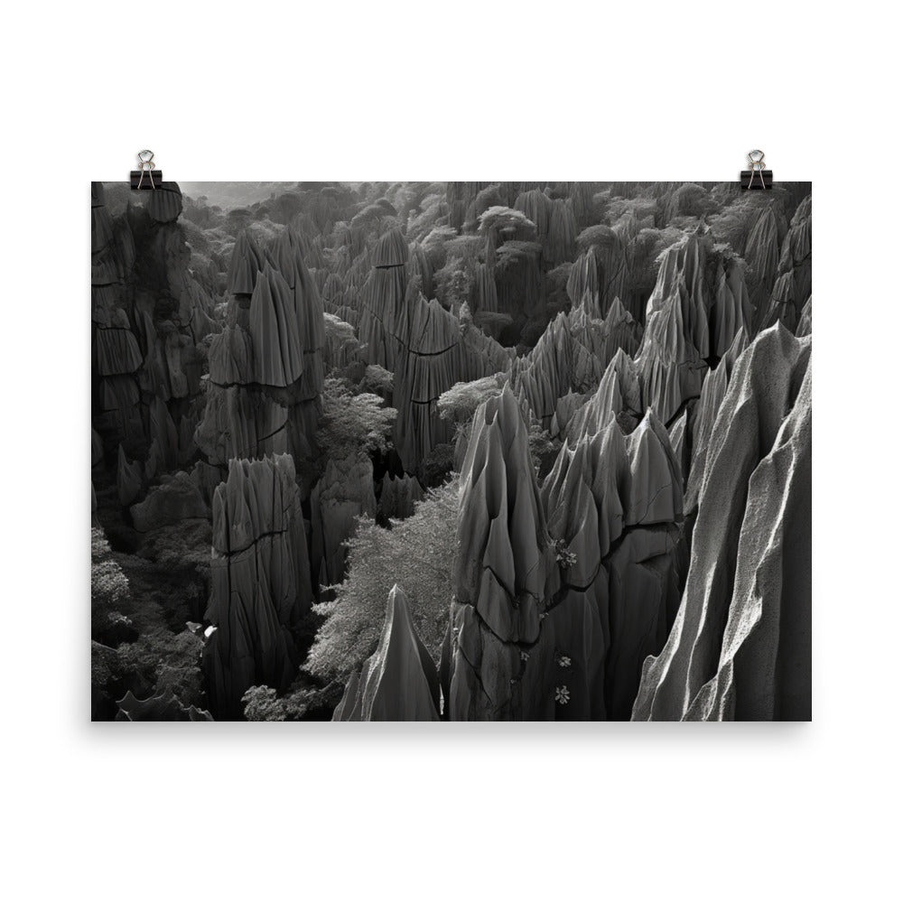 Shilin Stone Forest photo paper poster - Posterfy.AI